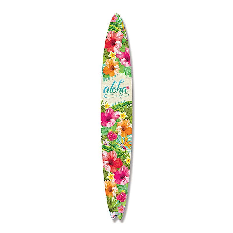 Emery board featuring an Aloha Floral design, showcasing vibrant tropical flowers, perfect for stylish and effective nail care.