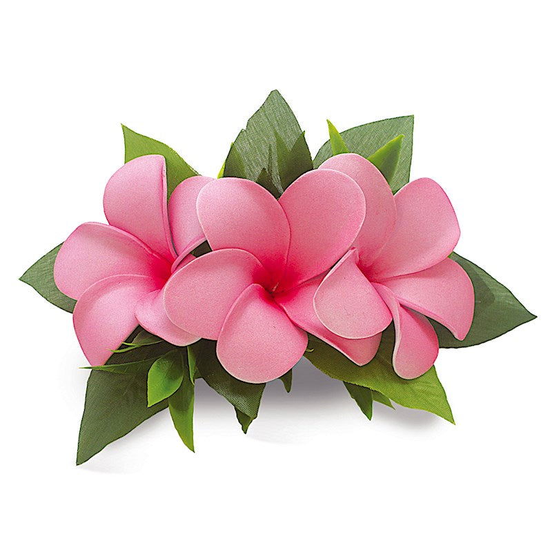 Foam Cluster Plumeria Clip, Pink & Dark Pink  