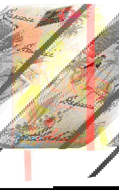 Foil Notebook w/ Elastic Band LG, Stamped w/ Aloha  