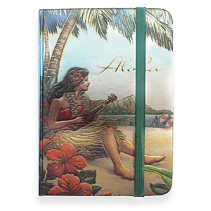 Foil Notebook w/ Elastic Band LG, Vintage HI LRG  