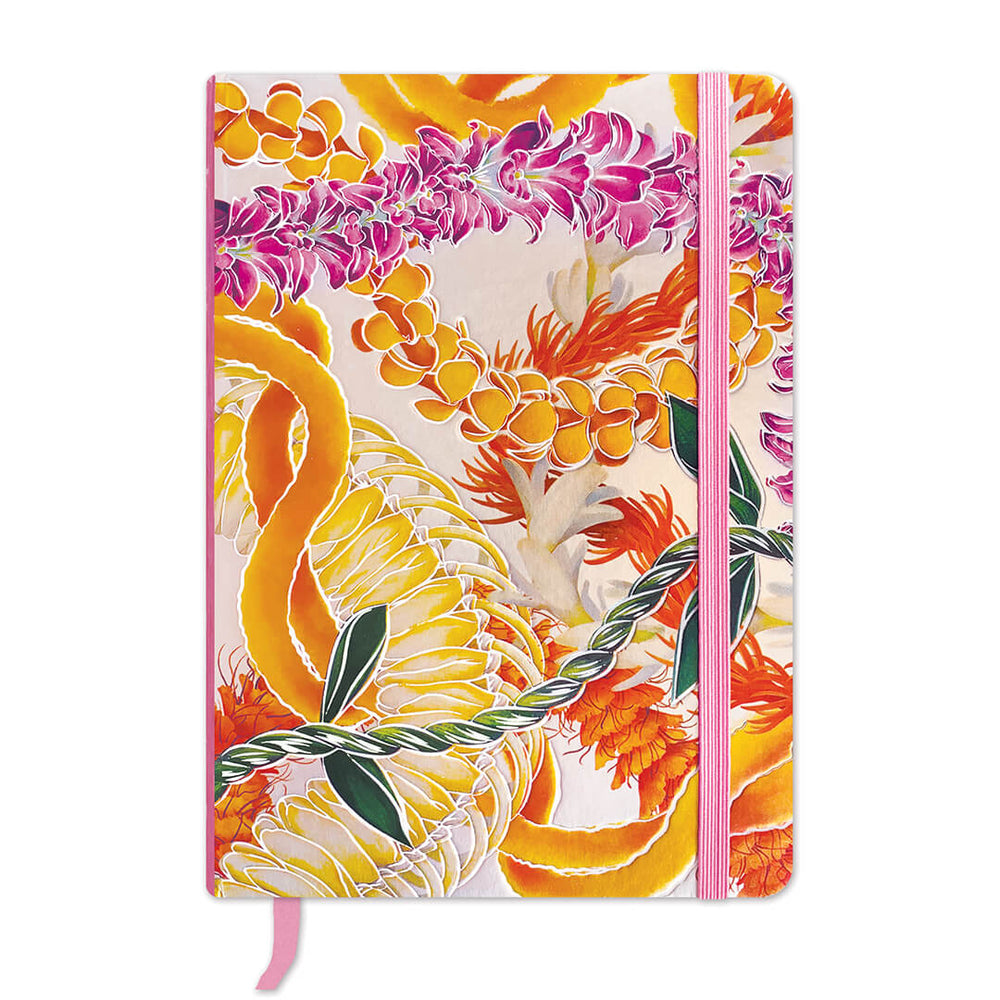Foil Notebook with Elastic Band, Leis of Aloha STATIONERY 