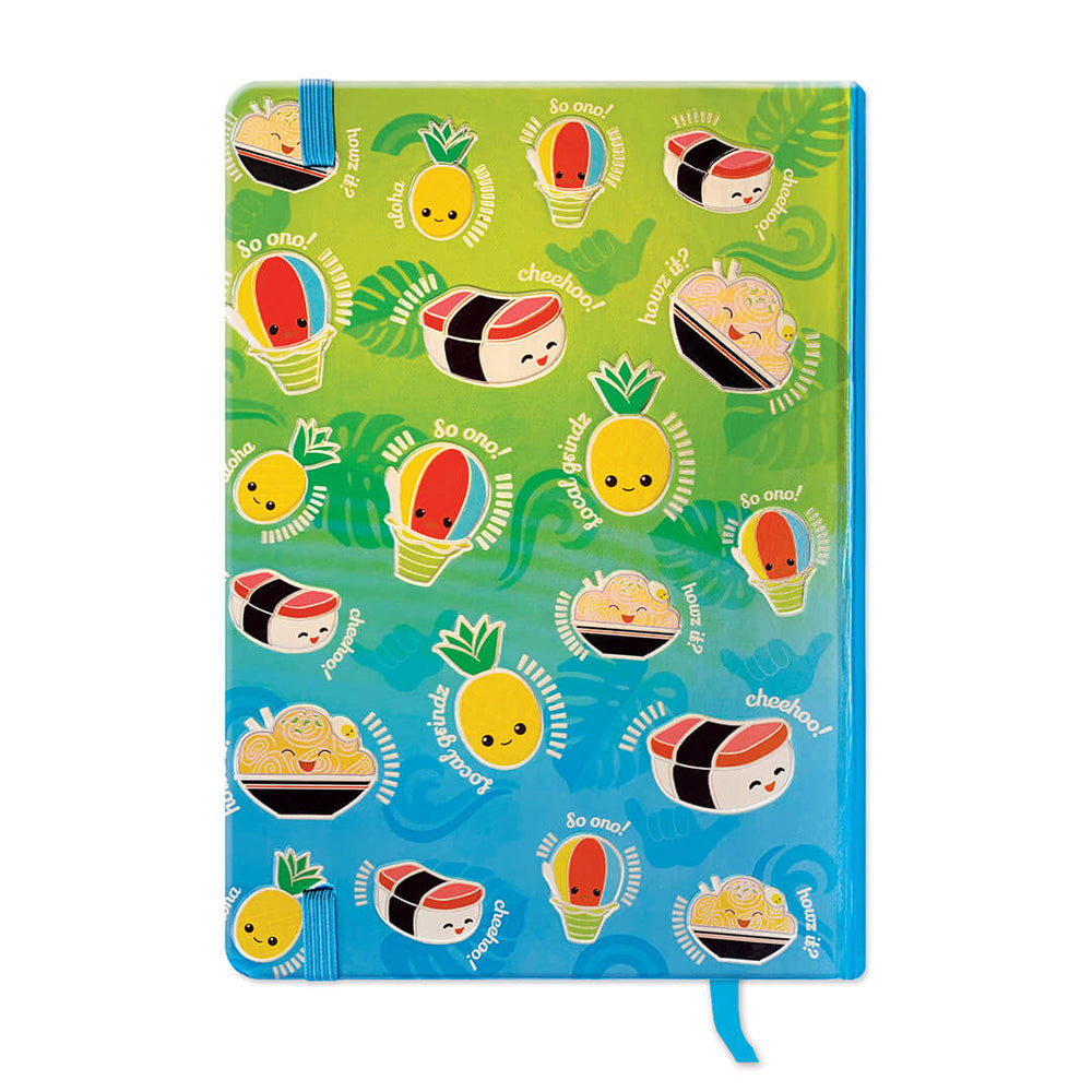 Foil Notebook with Elastic Band, Local Grindz  