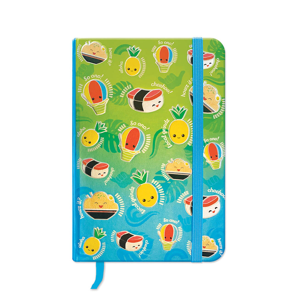 Foil Notebook with Elastic Band, Local Grindz  