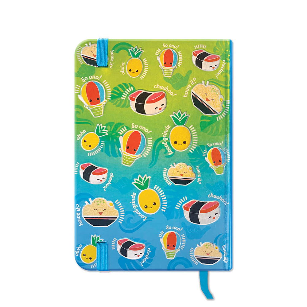 Foil Notebook with Elastic Band, Local Grindz  