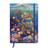 Foil Notebook with Elastic Band, Ocean of Friends STATIONERY 
