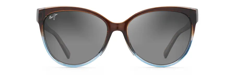 Maui Jim ʻOlu ʻOlu Translucent Dark Chocolate w/ Blue Cat Eye Polarized Sunglasses