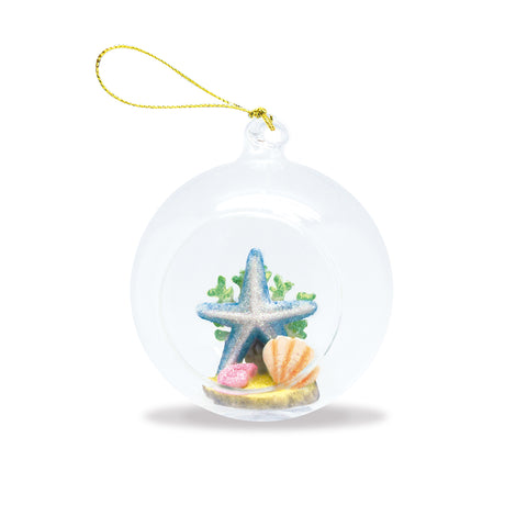 Glass Globe Ornament, Starfish