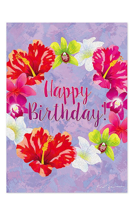 Greeting Card, Birthday Lei