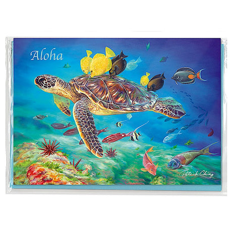 Greeting Card, Honu Kisses, Patrick Ching