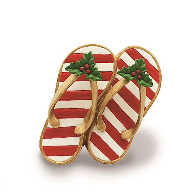 Holiday ornament depicting festive slippers, adorned with cheerful decorations, perfect for capturing the cozy spirit of the season.