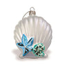 Hand-Painted Collectible Glass, Seashell Elegance - Silver