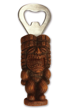 Hand Painted Polyresin Bottle Opener Magnet, Tiki