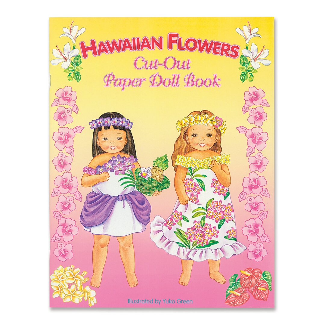 Hawaiian Flowers Paper Dolls  