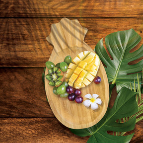 Bamboo Pineapple Plate from Our Island Heritage, featuring an eco-friendly design with tropical island flair.