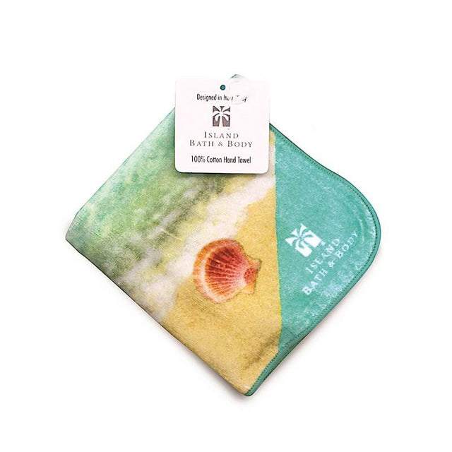 Hand Towel featuring the Tropical Breeze design, bringing a fresh island vibe to your kitchen or bathroom.