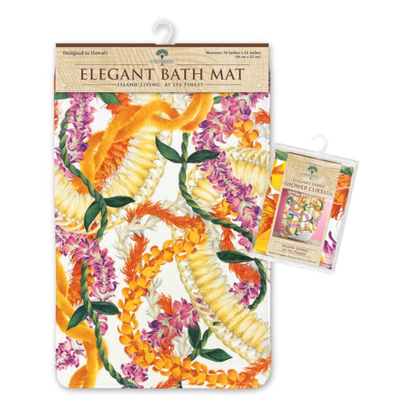 Leis of Aloha Bathroom Accessories Gift Bundle featuring floral-themed essentials inspired by Hawaiian leis to add tropical charm to your bathroom.