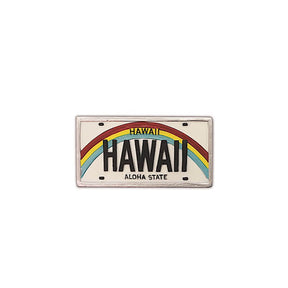 Hand Painted Polyresin Magnet featuring a Hawaii License Plate design, capturing the spirit of the islands with vibrant colors.
