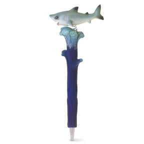 Shark-themed polyresin pen with detailed design for an ocean-inspired writing experience