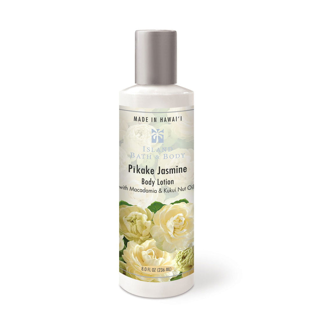 Pikake Jasmine Classic Lotion with aloe vera and macadamia oils.