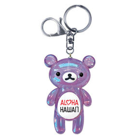 Island Bear Keychain, Aloha Hawai‘i – Purple  