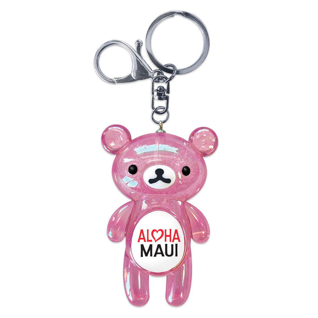 Island Bear Keychain, Aloha Maui – Pink  