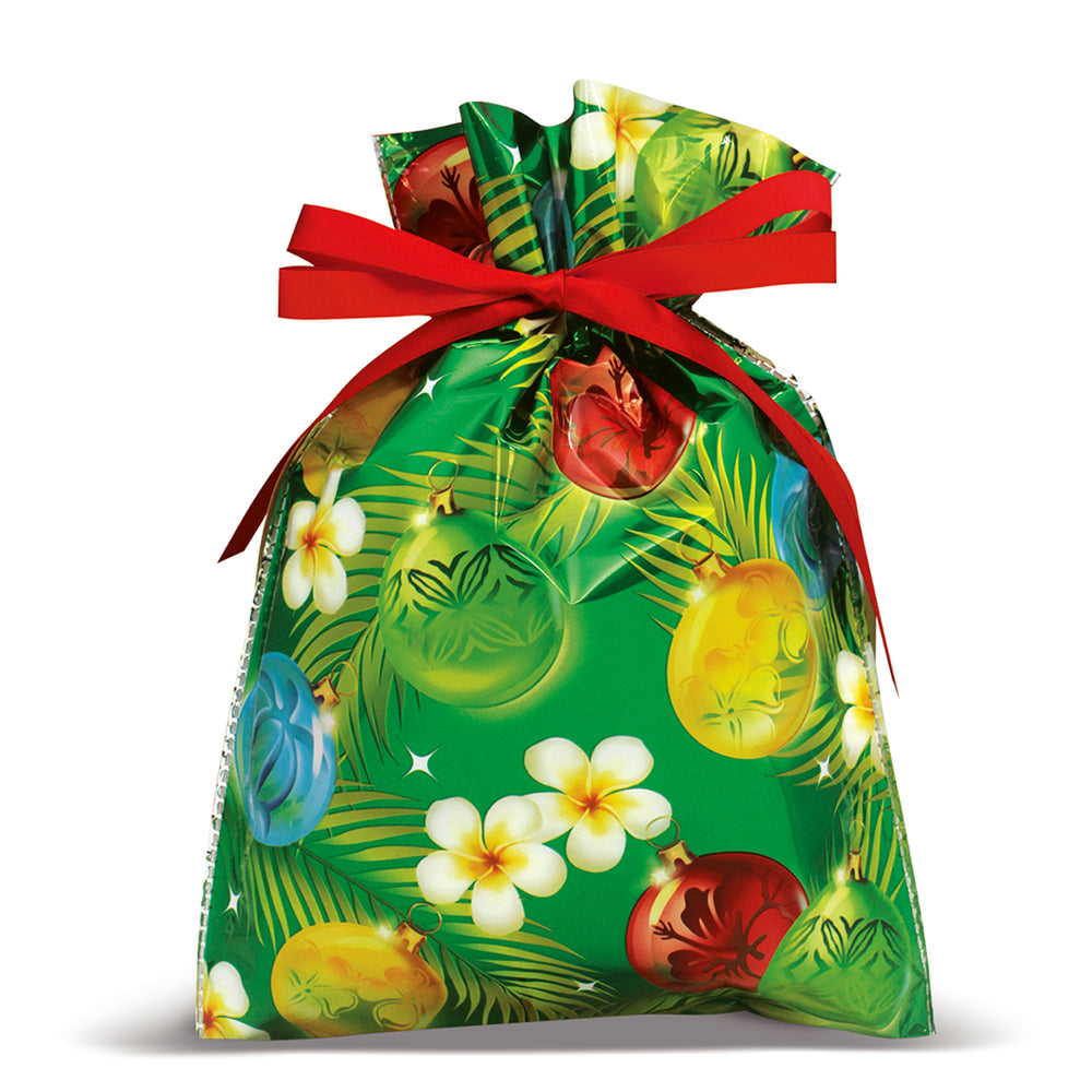 Large Foil Drawstring Gift Bags 3-Pack, Ornaments of the Islands