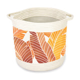 Storage Baskets, Tropical Leaves Brown - Large  