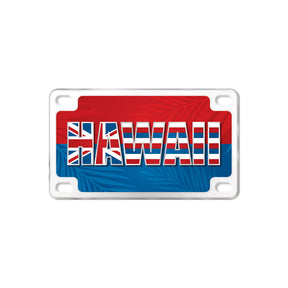 License Plate Shaped Magnet,  Hawai'i Flag Print