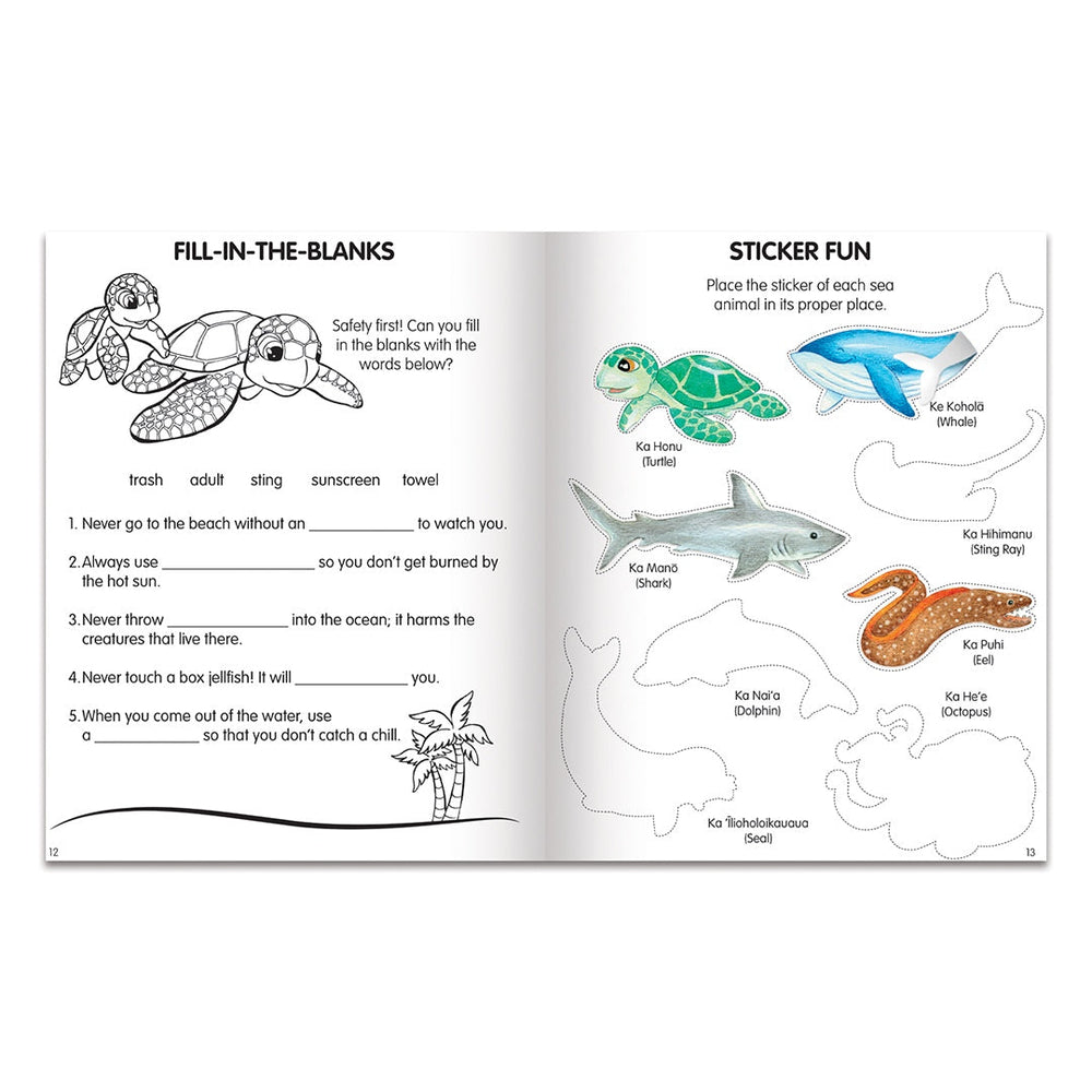 Limu the Blue Turtle Coloring and Activity Book  