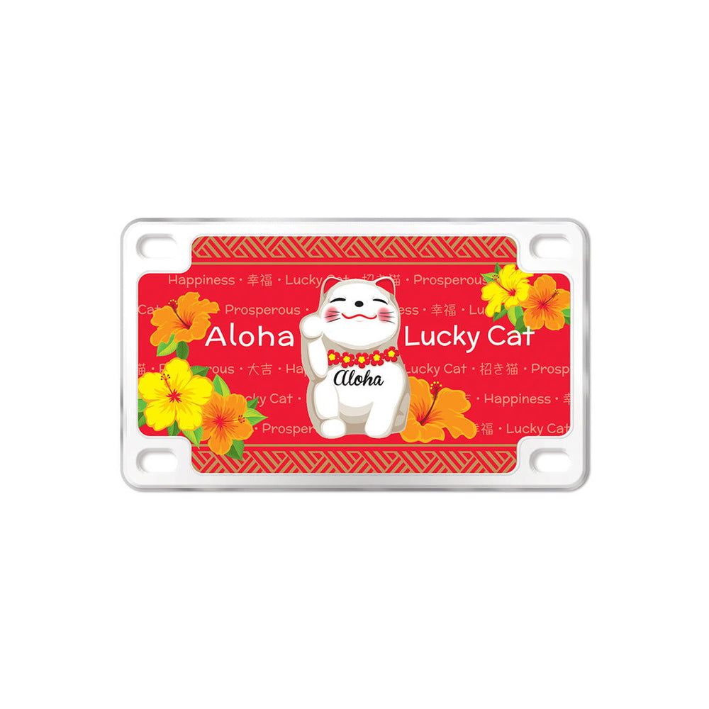 Magnet, License Plate - Aloha Lucky Cat  