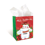 Medium Gift Bag, Holiday Lucky Cat