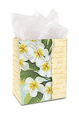 Medium Gift Bag, Plumeria Notes