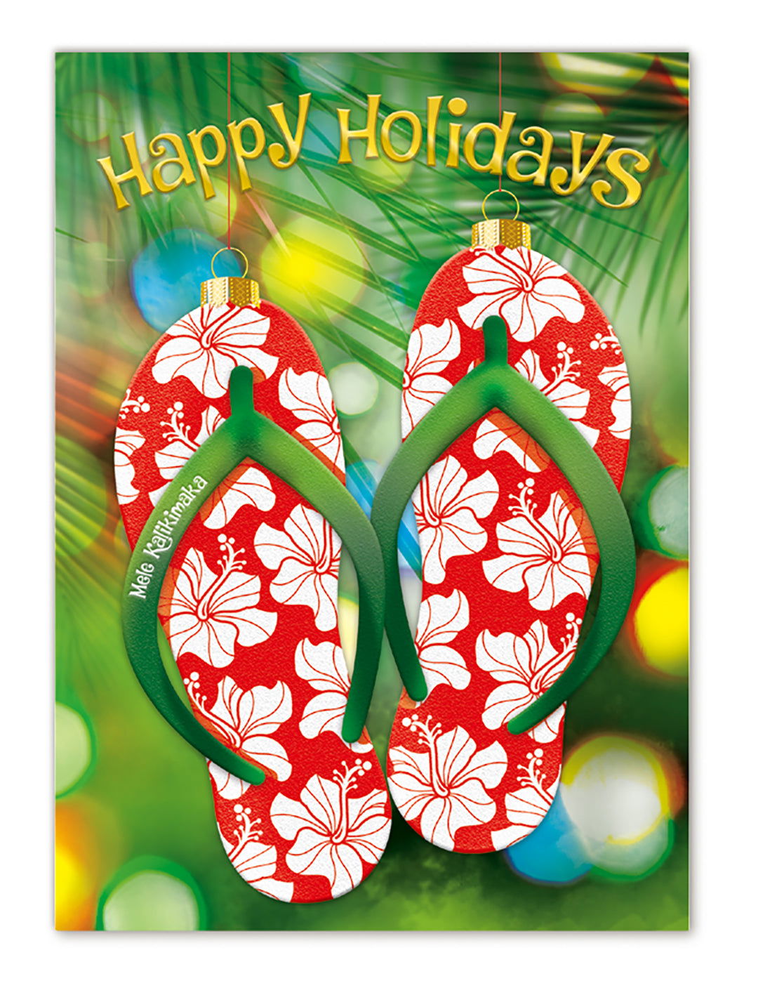 Mele Kalikimaka 12 Pack Cards, Santa's Slippah