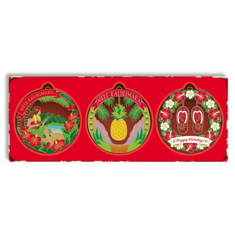 Metal Die Cut Ornament 3 Pack, Christmas in Paradise