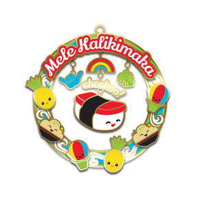 Metal Die Cut Ornament, Local Grindz