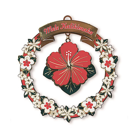 Metal Die Cut Ornament, Mele Hibiscus