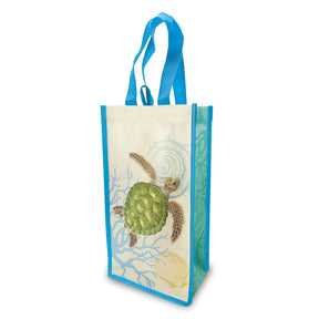 Non-Woven 2 Bottle Wine Carrier, Honu Voyage  