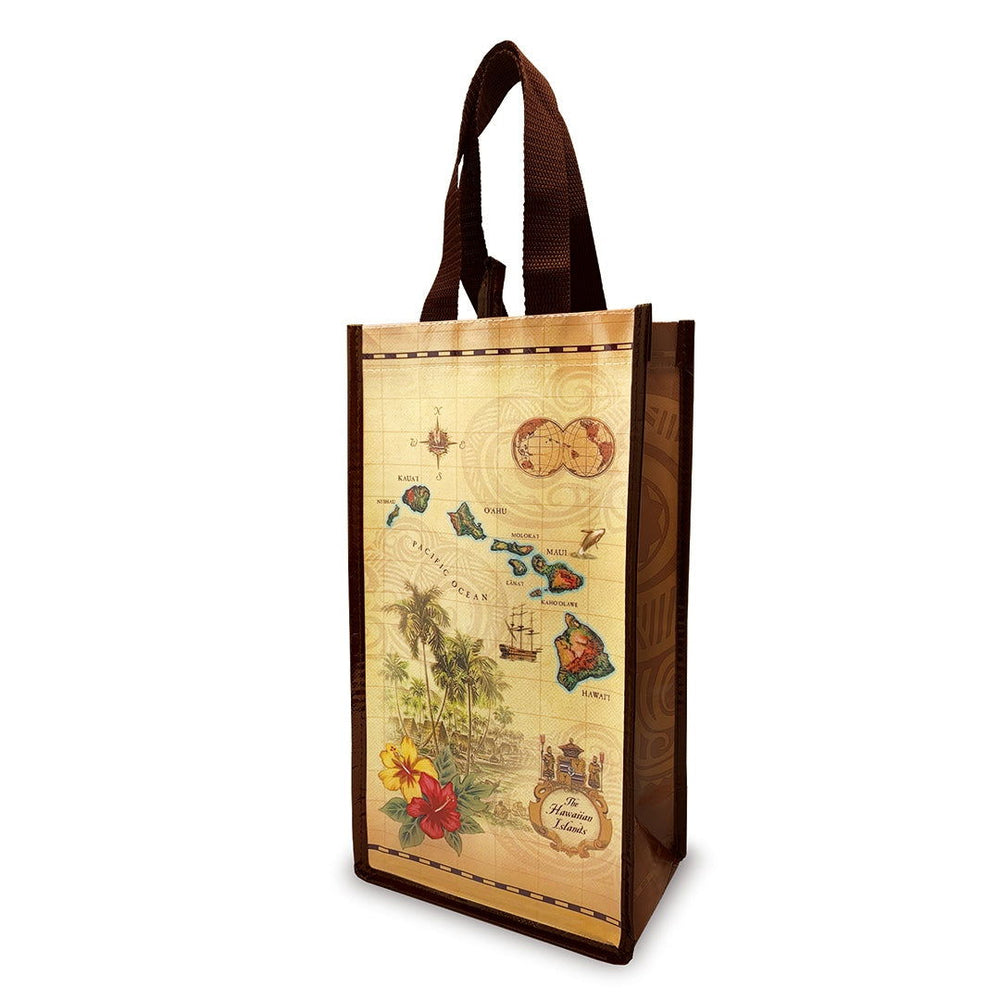 Non-Woven 2 Bottle Wine Carrier, Islands of Hawai'i  