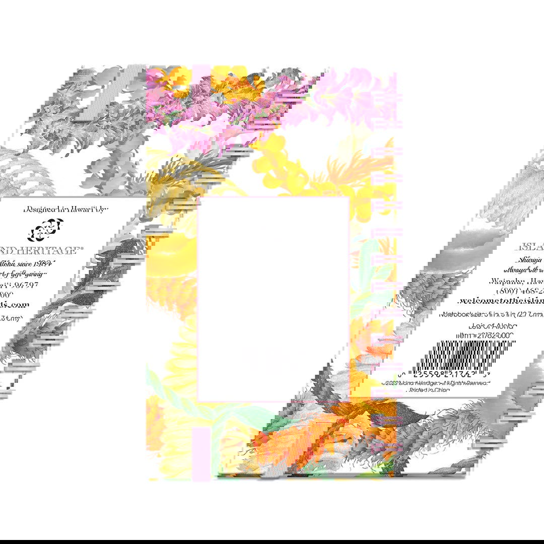 Notebook with Elastic Band, Leis of Aloha  