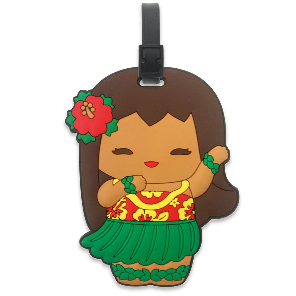 PVC ID/luggage tag featuring the 'Island Yumi Aloha' design, showcasing tropical graphics and bright colors, ideal for adding a fun touch to your travel essentials.