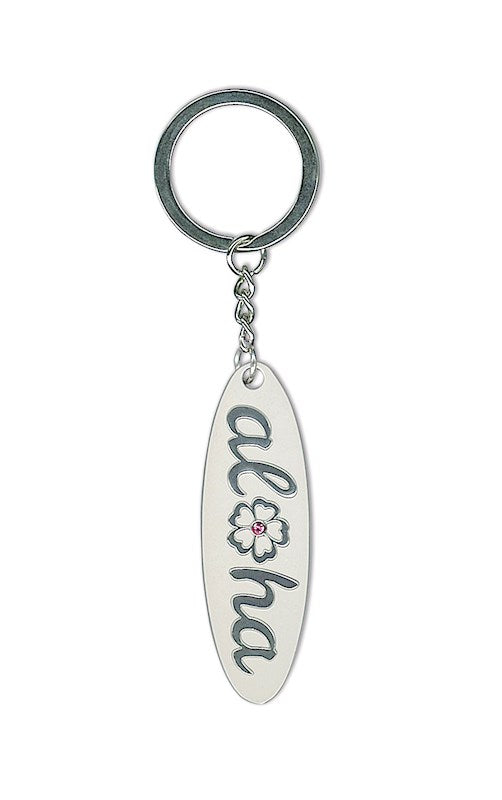 Pewter Keychain, Aloha Bloom