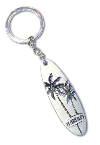 Pewter Keychain, Tandem Palms