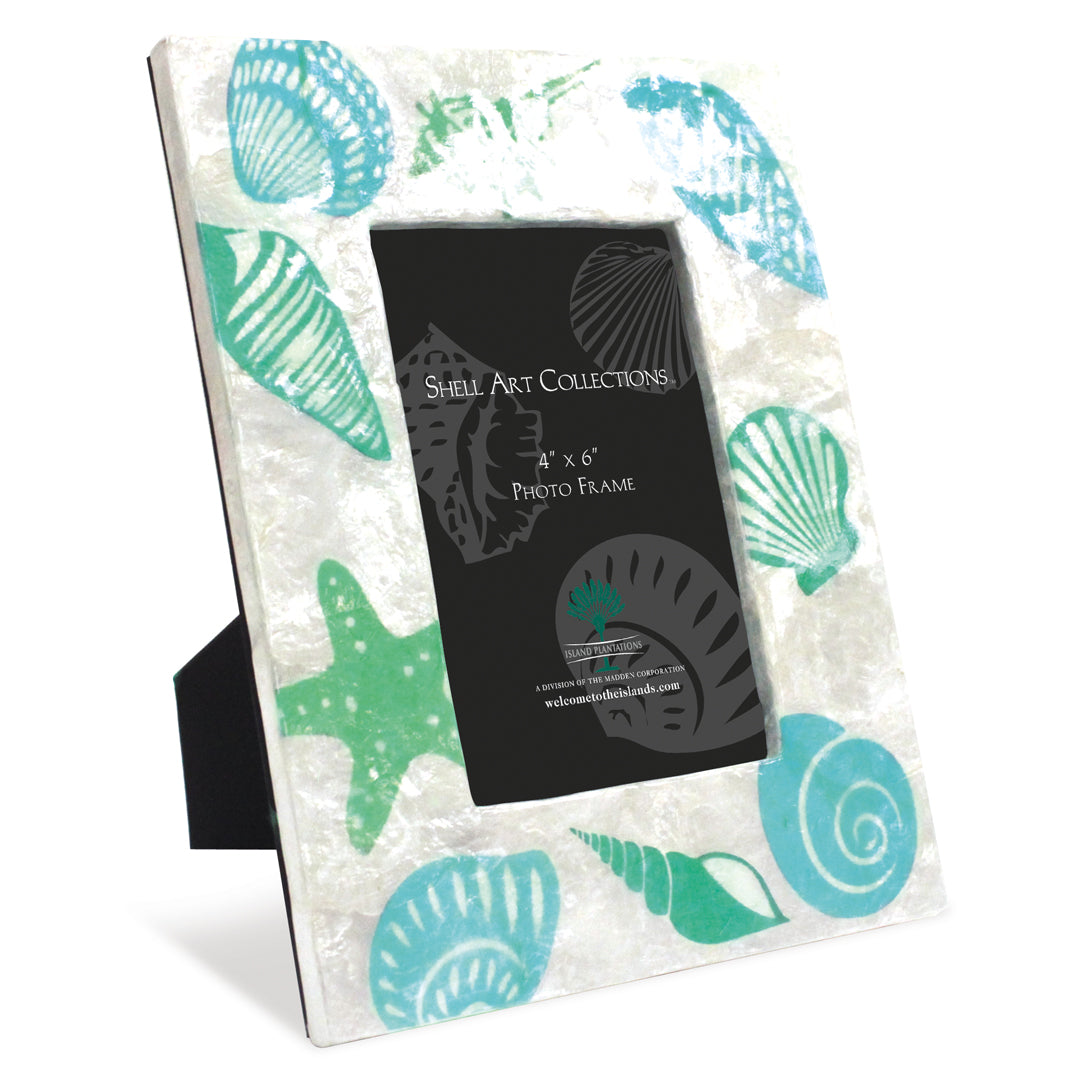 Photo Frame 4 x 6, Painted Seashells