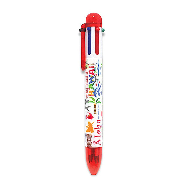 Rainbow Writer pen featuring a Hawaiian Adventures design, showcasing vibrant tropical graphics, perfect for bringing a splash of color to your writing.