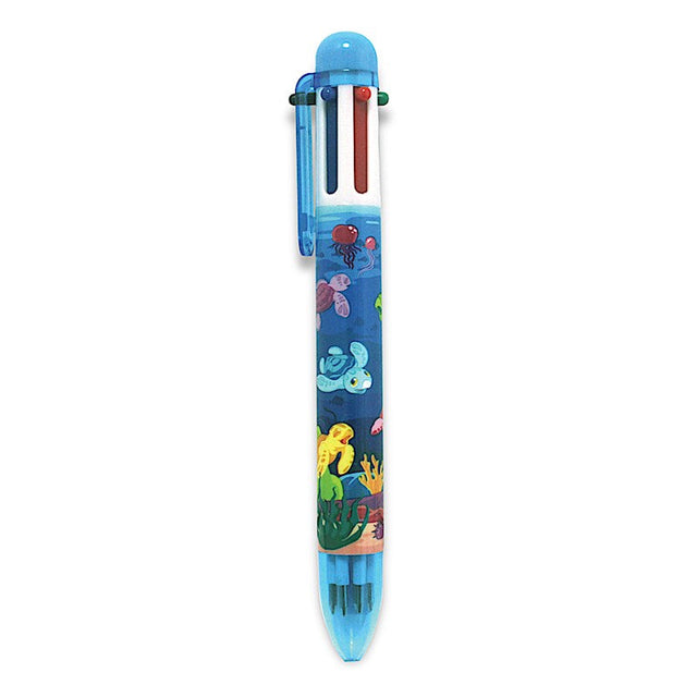 Rainbow Writer pen featuring a Honu 'Ohana design, showcasing colorful sea turtles and tropical patterns, perfect for adding a whimsical touch to your writing.