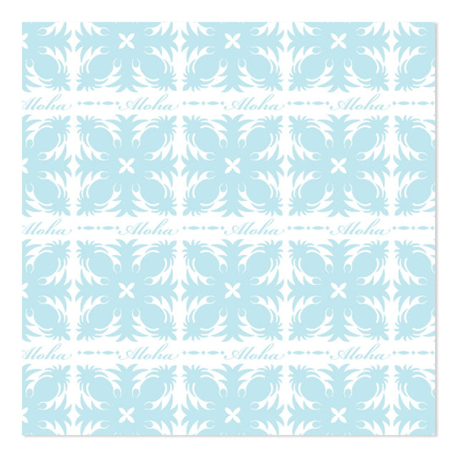 Rolled Gift Wrap, Aloha Pineapple Quilt- Teal  
