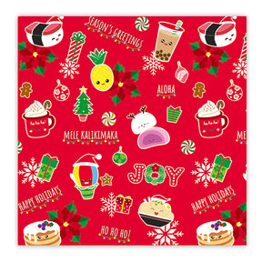 Rolled Gift Wrap, Festive local Grindz