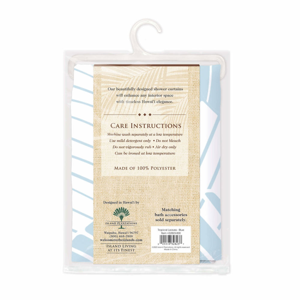 Shower Curtain, Tropical Leaves  