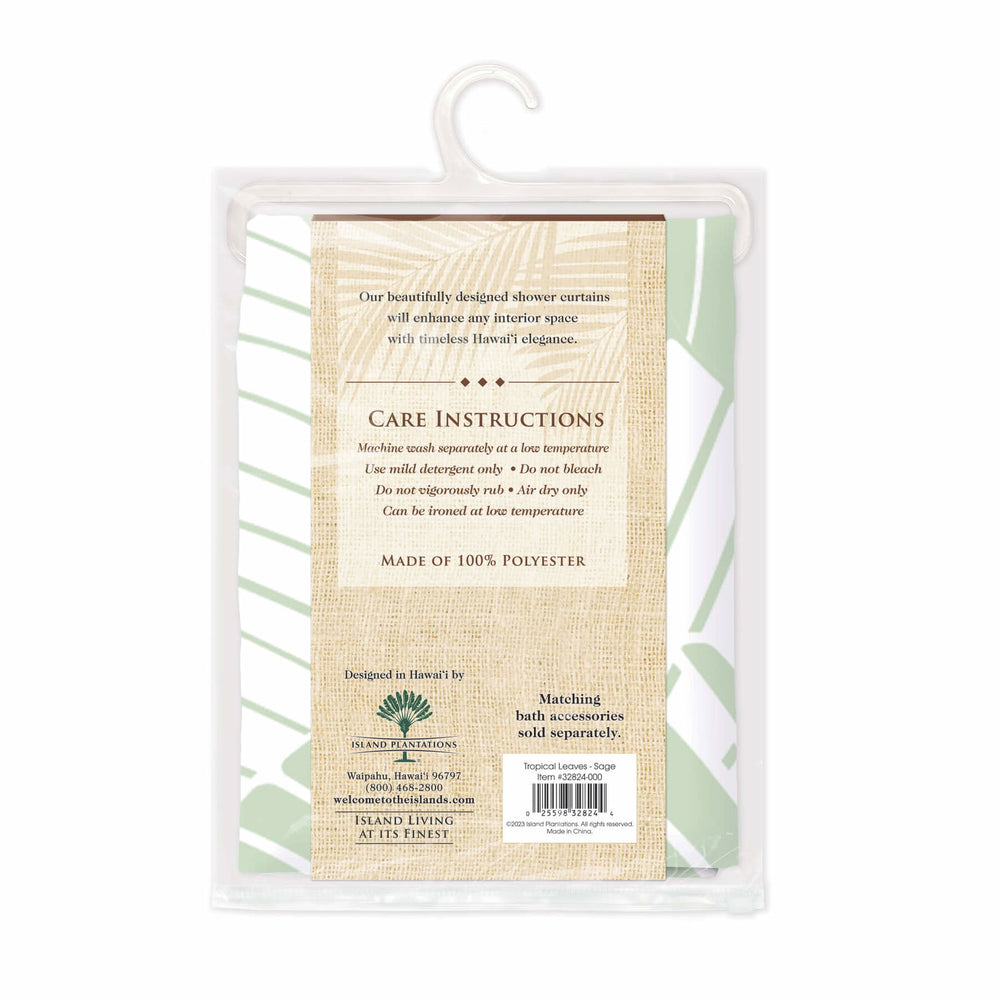 Shower Curtain, Tropical Leaves  