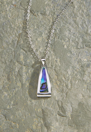 Silver Chain, Pewter/Paua - Triangle